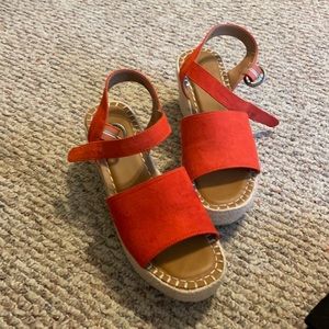 Target red platform sandals